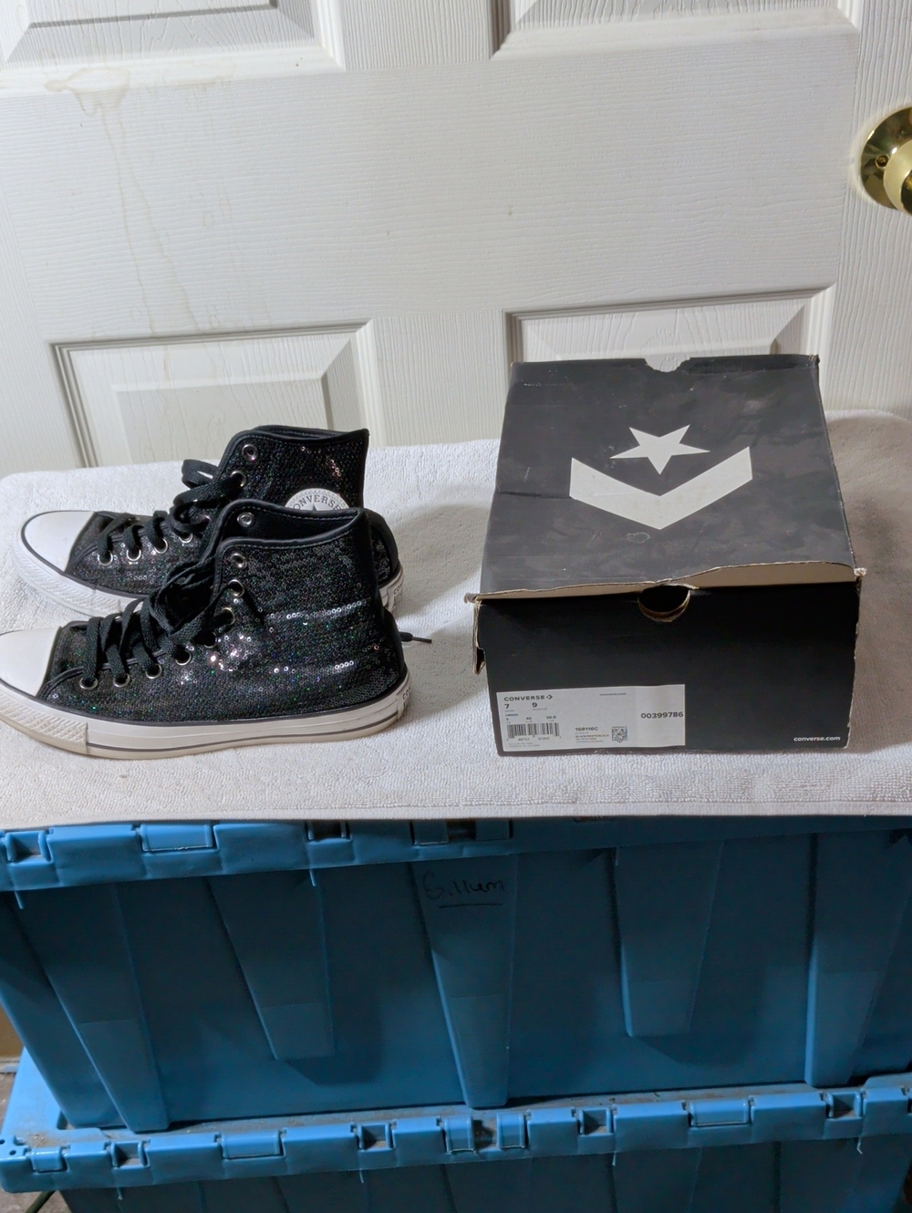 Converse Black Glitter High-Top Sneakers